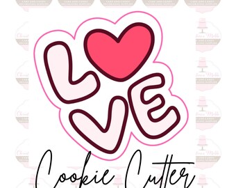 Liebe Wort Valentines Cookie Cutter