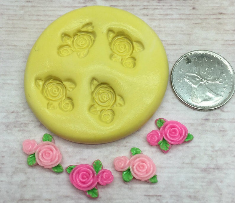 XS Mini Rose Buds Silicone Mold image 1