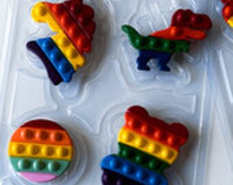 Unicorn, Dinosaur, Circle, Bear  POP IT 1 PART