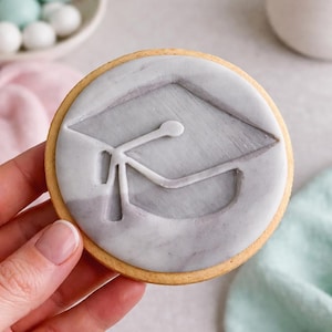 Graduation cap  Fondant Cookie or cupcake  embossing Stamp