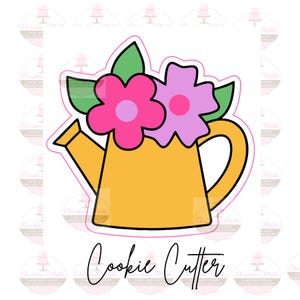 花のクッキーカッター付きじょうろ – クッキー、ケーキ、工芸品用の花型カッター、春のベーキングツールイースター