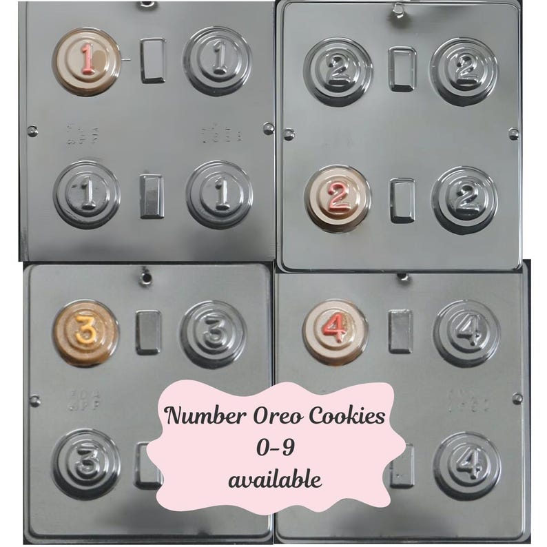 Oreo Rectangular Number Oreo Cookie Chocolate Mold 1, 2,3,4,5,6,7,8,9,0 - Etsy