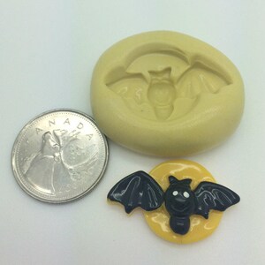 Small Bat with Moon Silicone Mold