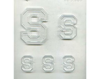 Colleglate letter "S" chocolate mold