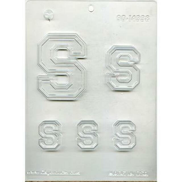 Colleglate letter "S" chocolate mold
