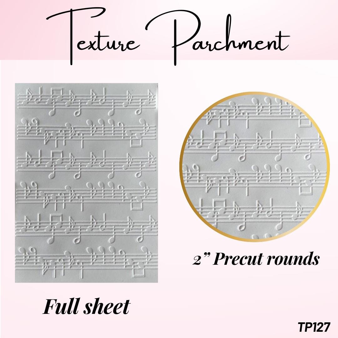 Music Notes Textured Parchment for Embossing - Etsy UK