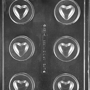 Heart Cookie 6 Cavity Chocolate Mold V158