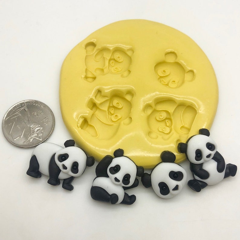 Panda Bear Set Mold Etsy