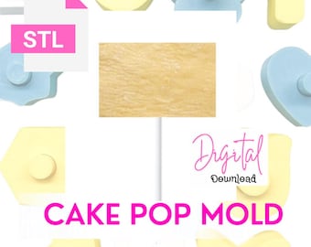 Rectangle / Sign  Cake pop Mold  STL FILE