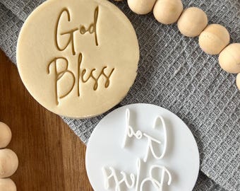 God bless embosser   Fondant Cookie stamp for  communion , Baptism