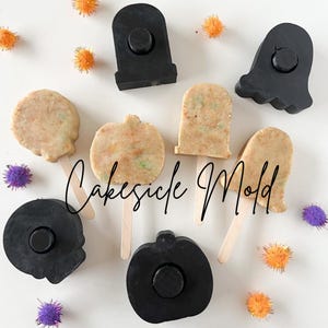 Halloween cakesicle mold Pumpkin, Tombstone, Ghost, Skull