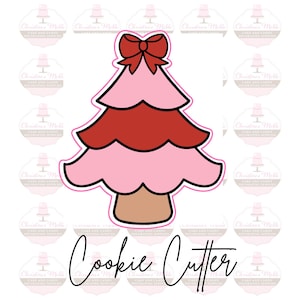 Tree with Bow Christmas Winter Holiday Cookie Cutter