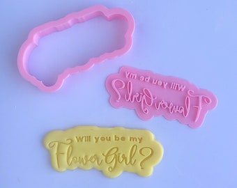 Will you be my Flower Girl wedding embosser and cookie cutter set