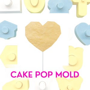 Geometric heart Cake Pop Mold