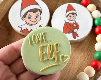 Love Elf . Christmas  Debosser or embosser stamp and cutter