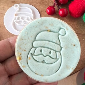 Santa Fondant /Cookie Cupcake Embosser Stamp