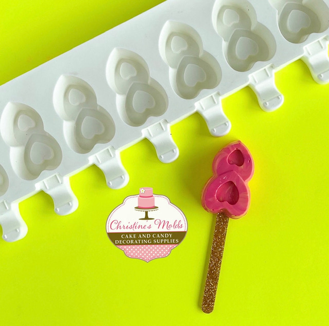 Heart Cake pop slice icecream Mold - Christines Molds