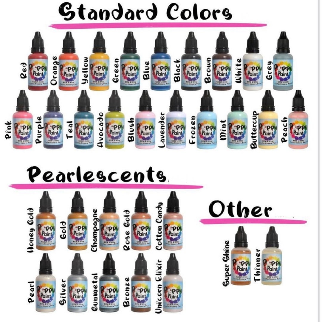 Poppy Paint Edible Paint Colour Etsy UK