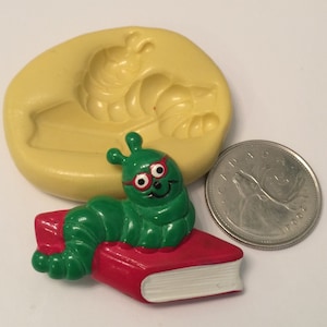 Book Worm Silicone Mold