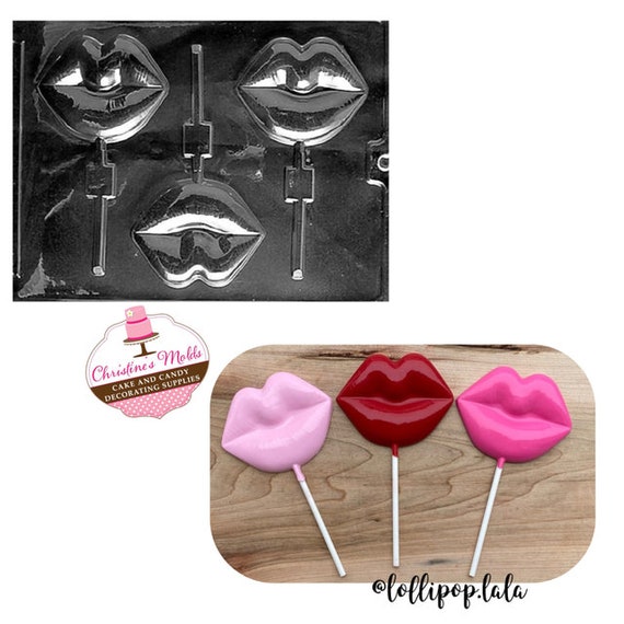 Large Lips Lolly Chocolate Mold #257