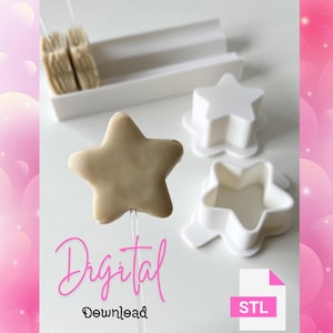 Star plunger cake pop mold with stand / tray STL FILE