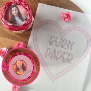 Gaufrette comestible Burn Cake personnalisée