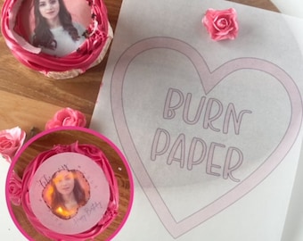 Burn Cake Custom edible wafer paper