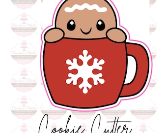Peperkoek in koffiemok kerstkoekjes uitsteker