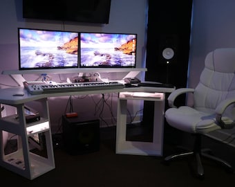 The Creator- Recording Studio Desk with Riser// Composer / Producer /Designer