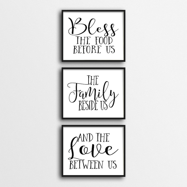 Set of 3 INSTANT DOWNLOAD 8x10 Printable Digital Art Files Bless the ...
