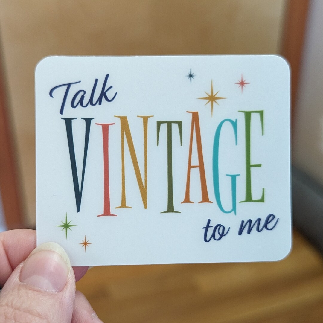 Funny Vintage Inspired Sticker • Retro Starburst • Mid Century Style ...