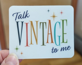 Funny Vintage Inspired Sticker • Retro Starburst • Mid Century Style Design • Transparent Decal