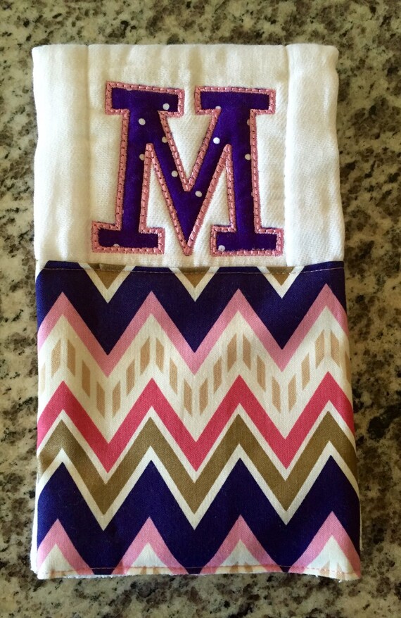 Burp cloth Letter burp cloth Embroidered burp cloth Baby Etsy