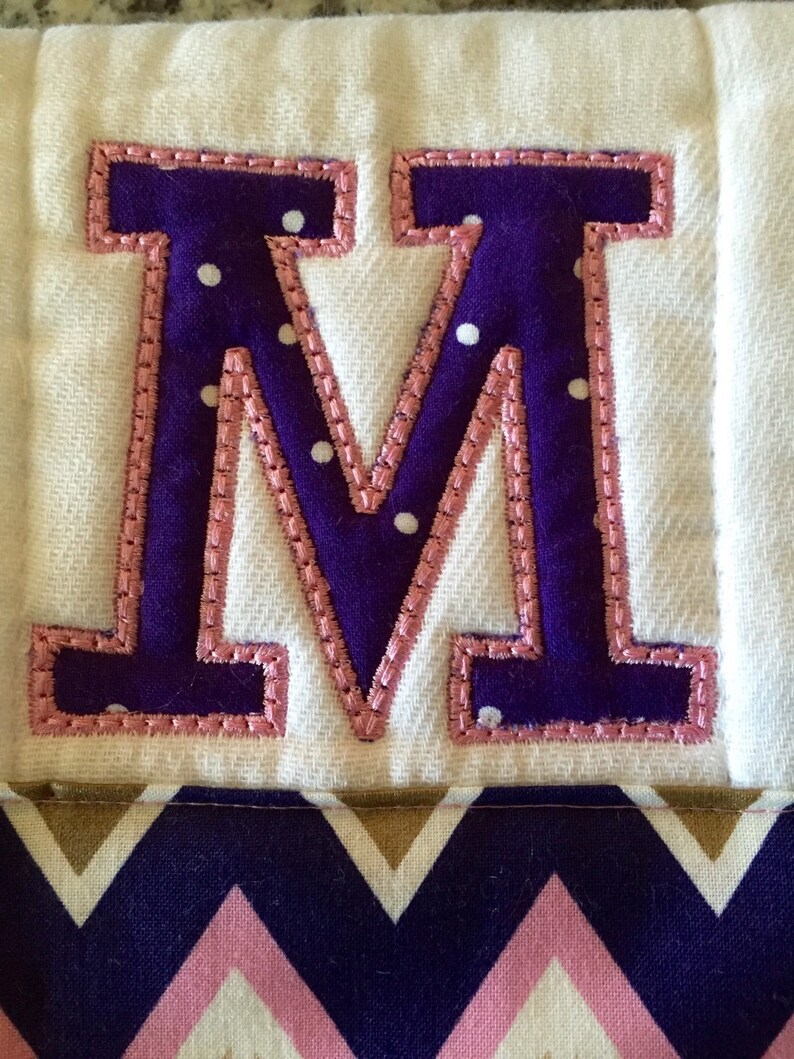 Burp cloth Letter burp cloth Embroidered burp cloth Baby Etsy