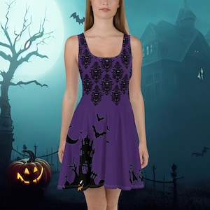 Haunted Mansion Inspired Skater Dress, Halloween Party, Disney Vacation Dress