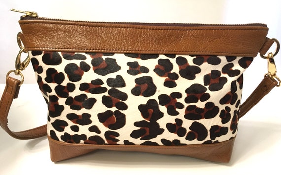 Leopard Flat Haircalf Clutch