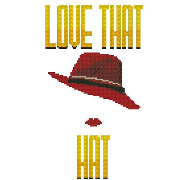 Agent Carter "Love That Hat" Cross-Stitch Pattern Instant Download
