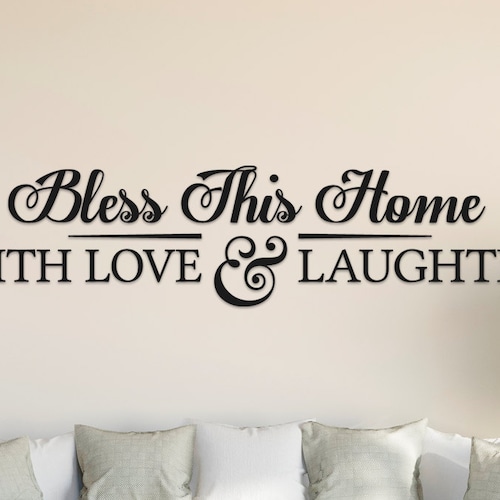 Bless This Home Wall Decal Sticker Home Decor RC009 Etsy