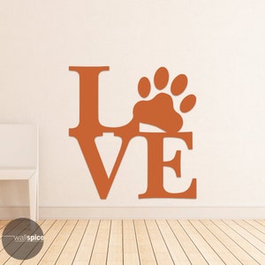 Love Animal Paw Print Vinyl Wall Decal Sticker