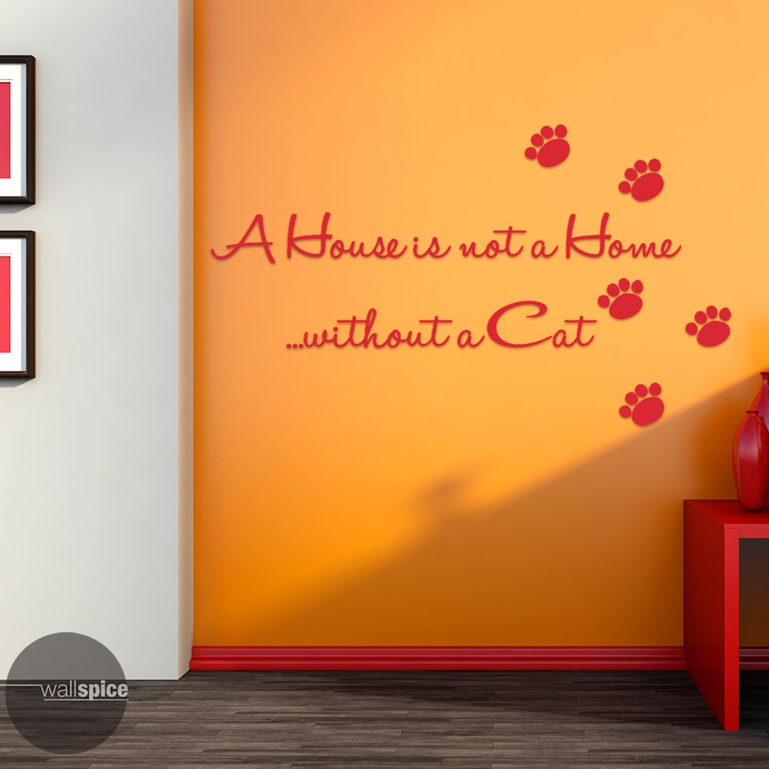 thumbnail image 2 of DECO Mini Wooden Sign – 'A House Is Not A Home Without CAT HAIR' – Cat Lover Ornament 2 of 4