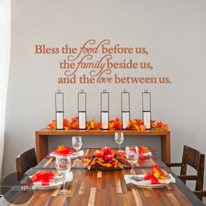 Bless The Food Before Us The Family Beside Us And The Love Between Us Vinyl Wall Decal Sticker