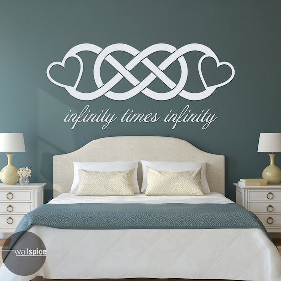 Infinity Times Infinity With Hearts Vinyl Wall Decal Sticker