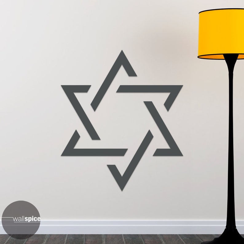 Star of David Symbol Vinyl Wall Decal Sticker Religion Jewish Etsy