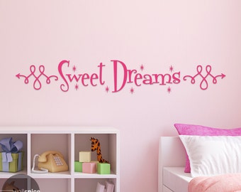 Dulces sueños vinilo pared calcomanía etiqueta Nusery dormitorio