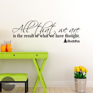 All That We Are Buddha Quote Vinyl Wall Decal Sticker