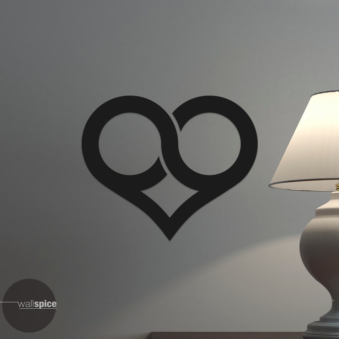 Infinite Love Heart Infinity Vinyl Wall Decal Sticker - Etsy