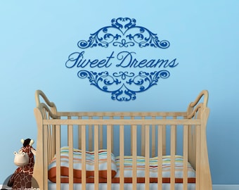 Dulces sueños vinilo pared calcomanía etiqueta dormitorio infantil