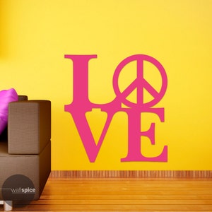 Love Peace Sign Symbol Vinyl Wall Decal Sticker