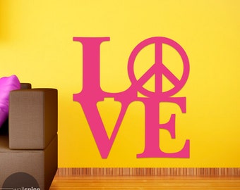 Kiwistar Peace Adesivo Murale 40x40 Cm – 6 Dimensioni, Rimovibile, Prova Inclusa - 6