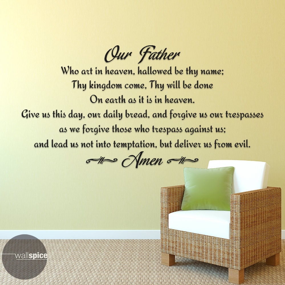 The Lords Prayer Design 4 Decal Vinyl Wall Sticker Art Quote Religious Psalm The Lords Prayer Design 4 Decal Vinyl Wall Sticker Art Quote Religious Psalm